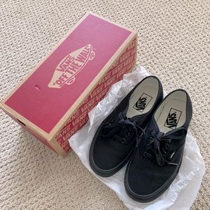 Authentic all black Vans sneakers